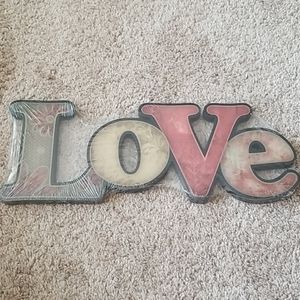 Love wood sign